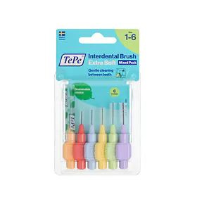 TePe Extra Soft periuțe interdentare 1-6 Mix 6 buc.