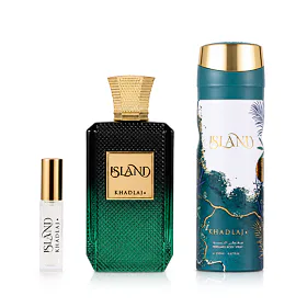 Khadlaj Island set  Extrait de Parfum 100 ml + Deodorant 200 ml + Extrait de Parfum MINI 8 ml